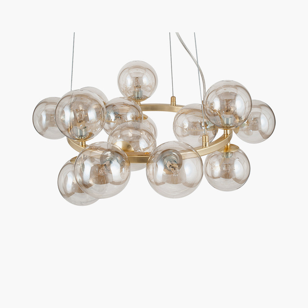 Vecchio Lustre Glass Ball & Gold Metal Pendant Light